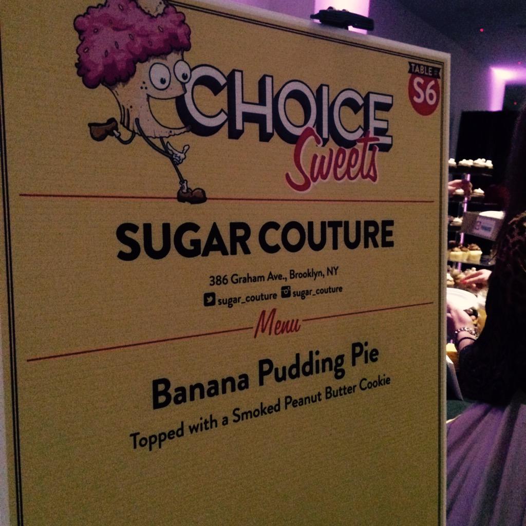 itsgluttony's tweet photo. Loved the banana pudding pie from @sugar_couture at @ChoiceEats #ChoiceSweets! Delicious. #gluttony #ChoiceEats http://t.co/txUoTDh1Vi