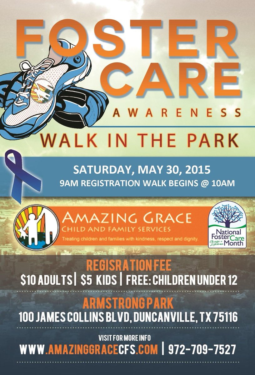 AmazingGraceCFS's tweet image. Mark your calendar....May 30, 2015...Foster Care - Walk in the Park