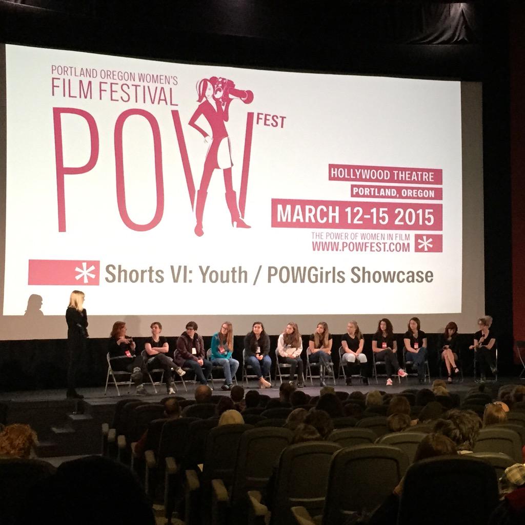 JoshLeake's tweet photo. Q&amp;A w/ directors from youth shorts block including new #POWGirls showcase at @POWFest #powfest http://t.co/zb3RUXny1T