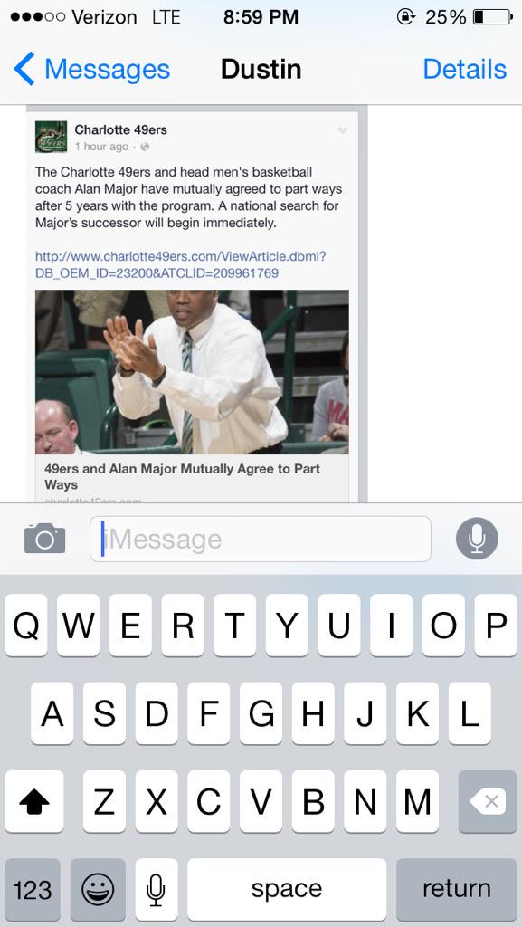 jcreasy11's tweet photo. Best text I've ever gotten #fireMajor #finally http://t.co/NrgiCnKyJU