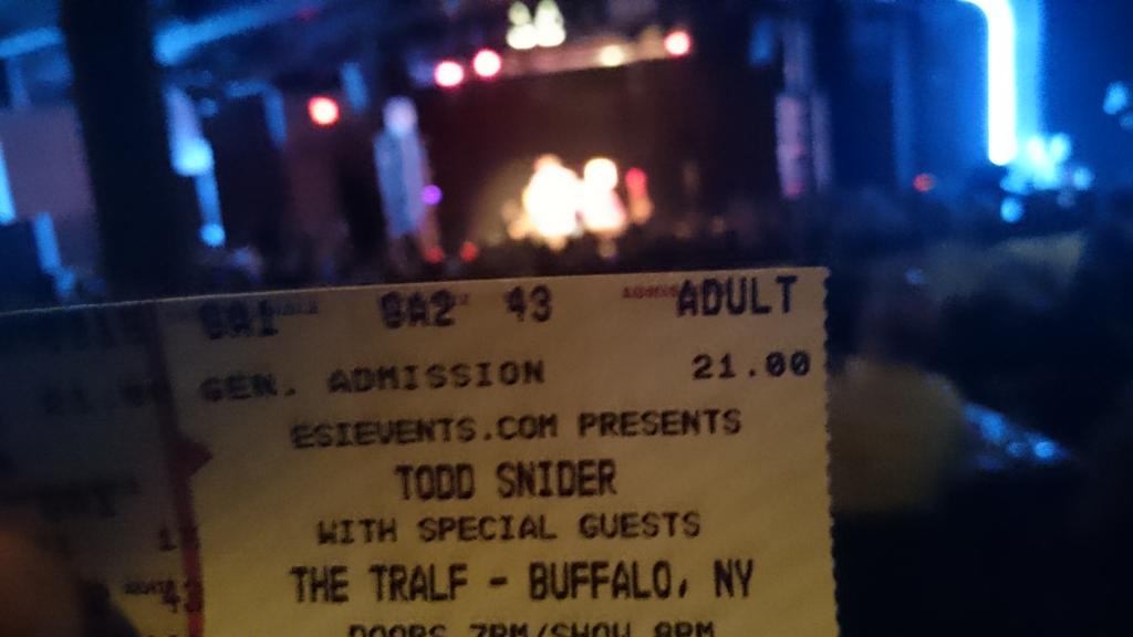 The birthday celebration continues tonight with a little Todd Snider music.