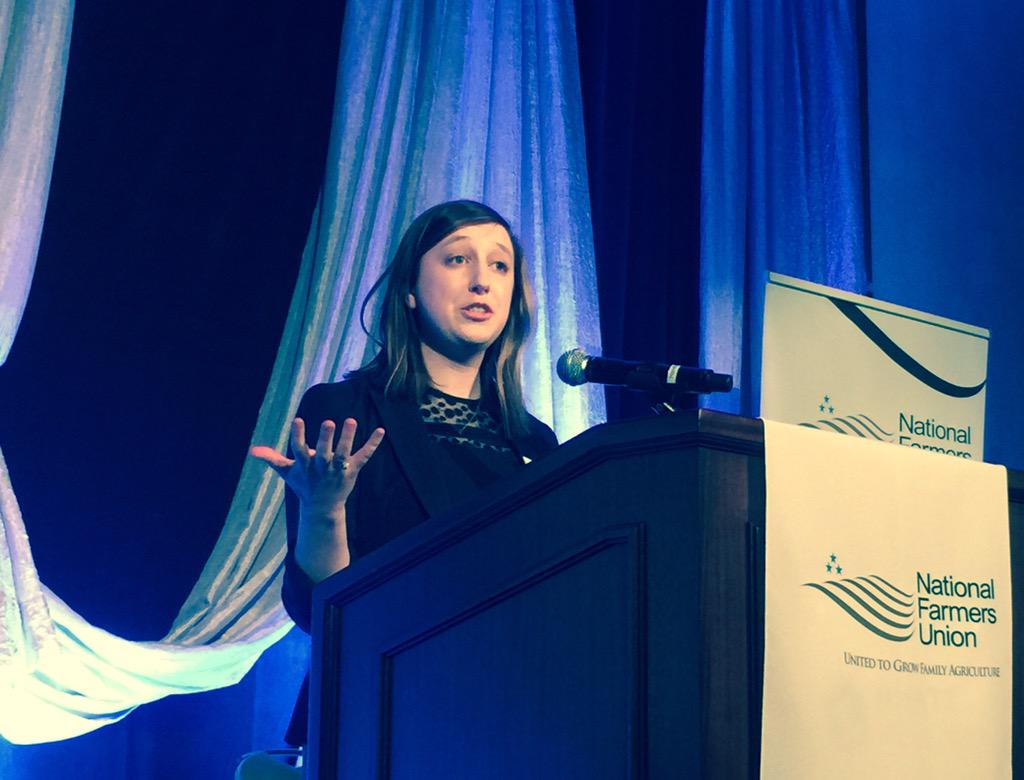 NDFarmersUnion's tweet photo. NDFU Member Relations Specialist speaks enthusiastically about @NFUDC Collegiate Conference on Cooperatives #nfu15 http://t.co/Ieh8tWdBur