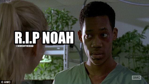 Goodbye Noah, we will miss your face. #TheWalkingDead #TWDRun