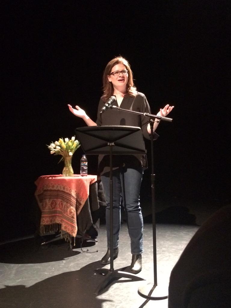 alanawhitman's tweet image. .@EmmyLaybourne was a fantastic emcee for the kick off of the NYC Teen Author Festival / her own Spine Out series.