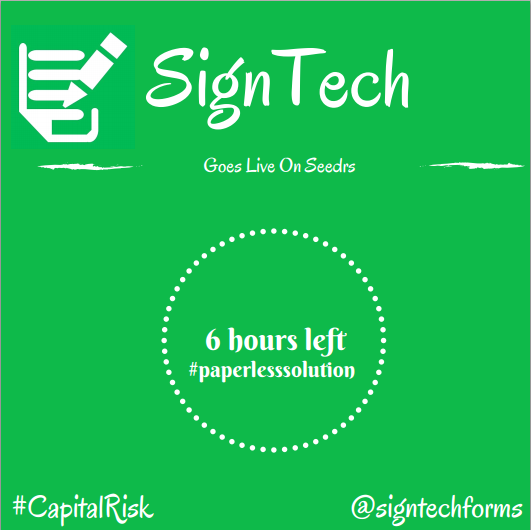 InnPier's tweet image. First Client @Signtechforms go live on @Seedrs in 6hours #crowdfunding #paperlesssolution #signtechforms #signuk