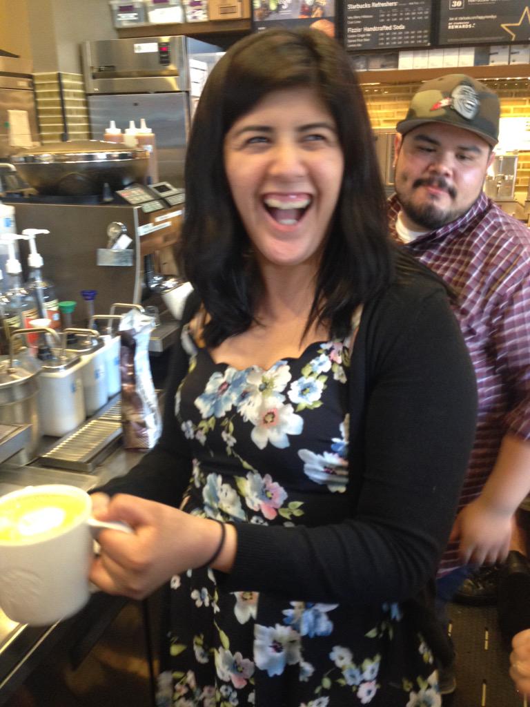 RobertTorrey's tweet photo. She looks shocked! We knew you could do it!! http://t.co/saEmttyg0X