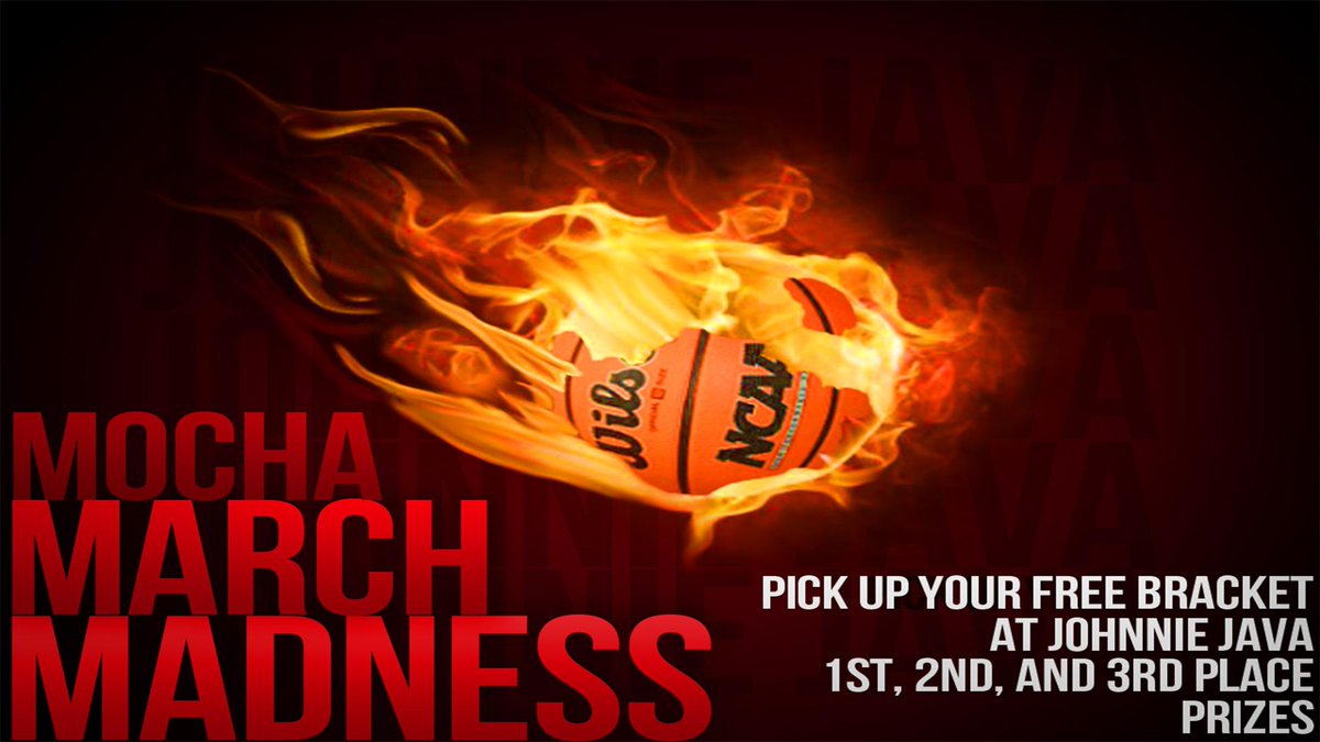 JohnnieJava's tweet image. Feel the Game at Johnnie Java! Pick up your brackets TODAY!