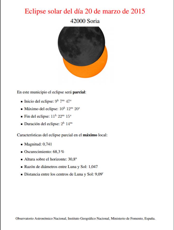 SoriaToday's tweet photo. Así se verá el eclipse del día 20 desde Soria. Se va a acabar el mundo y nosotros con las autovías sin terminar. http://t.co/DkWoSEwGfE