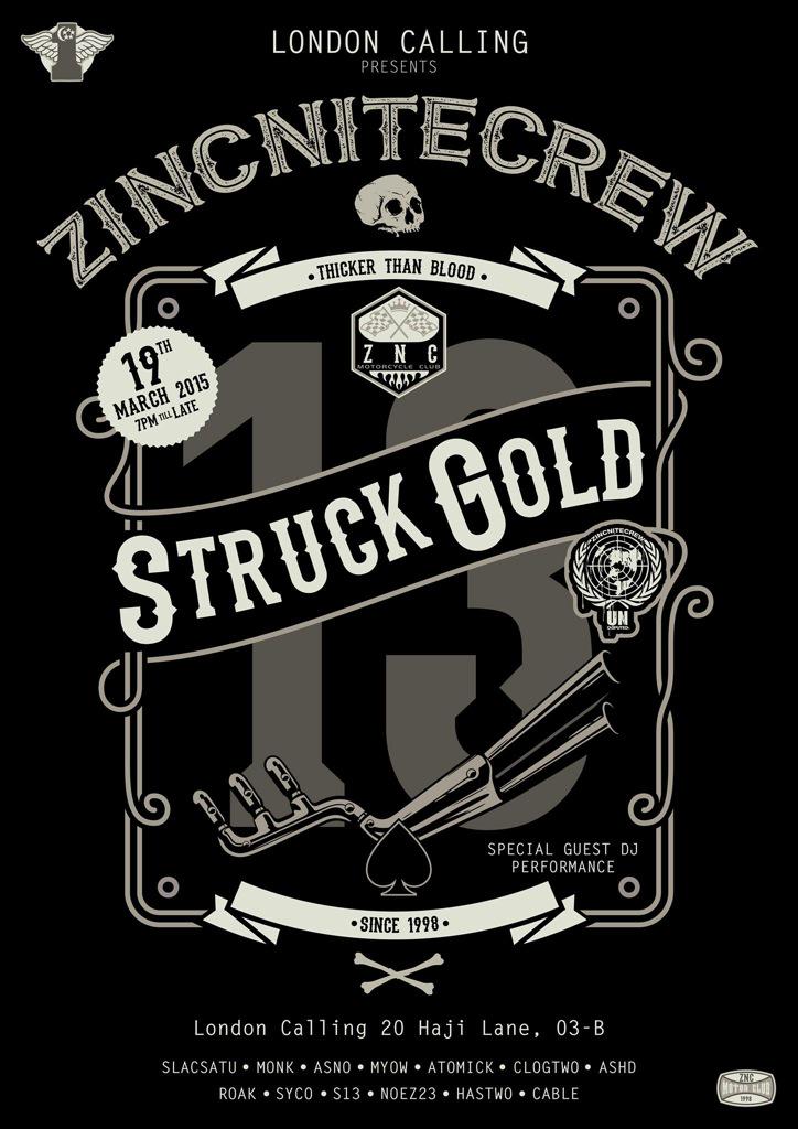 LDN_Calling_'s tweet photo. London Calling presents...
: STRUCK GOLD :
A graffiti exhibition by the ZincNite Crew
19th March : 7 till late http://t.co/gbjPsmjxYm