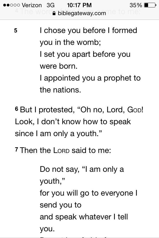 AmplifyCoweta's tweet photo. Jeremiah 1:4-8. Powerful. http://t.co/jdlsPQhueb