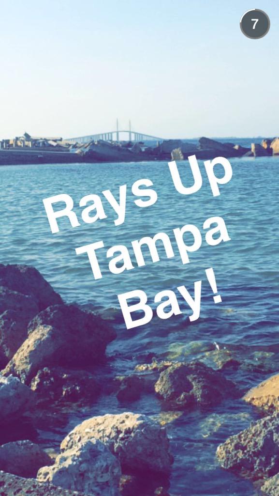 My favorite Snap Chat of the day goes to the #Rays!!! Because it was a prefect day for the berm!! ⚾️💙☀️ #BaseballSlut