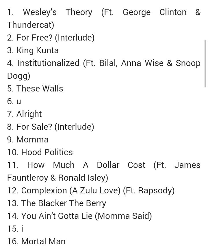 RicoSaborMusic's tweet image. #ToPimpAButterfly is now available for purchase on iTunes (Clean Version)