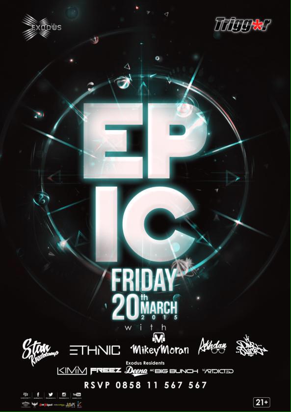 #TONIGHT March'20th <a href="/exodusjakarta/">EXODUS JAKARTA</a> #EPIC <a href="/TriggerJKT/">Trigger Production</a> w/ <a href="/StanKreelekamp/">Stan</a> @mikeymoran81 <a href="/djakhdan/">M.Akhdan Rafif Fauzy</a> <a href="/djethnic/">Luke Sugiharto</a> <a href="/Dave_Slick/">David Simorangkir</a>