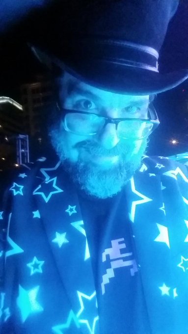 Jason Scott in full stage regalia
