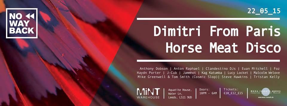 DistortedDiscos's tweet image. Really looking forward to @DimitriParis and @horsemeatdisco coming to Leeds! Always a great crowd #nowayback