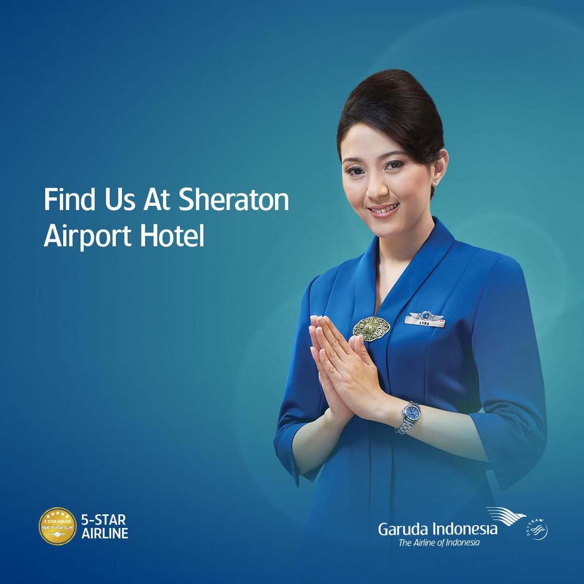 IndonesiaGaruda's tweet photo. Our airport ticketing office is now relocated to Sheraton Hotel-Soetta from 3AM-1AM http://t.co/texuiTWovY http://t.co/DRl6rcqB4H