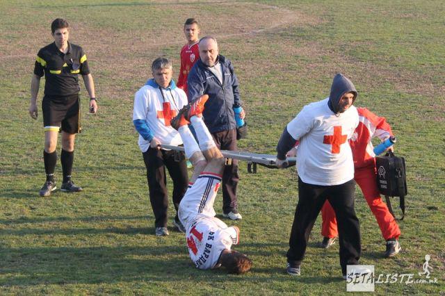 To add insult to injury, this player fell while being carried to the sideline during a third division match. #SMH