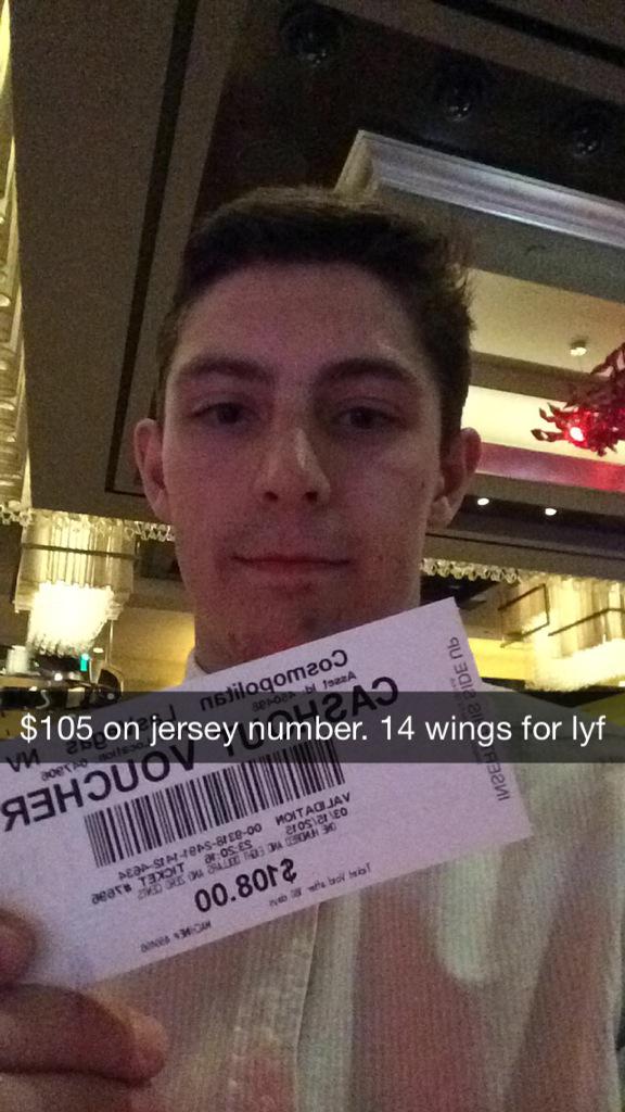 Always bet your jersey number $3 ➡️$108