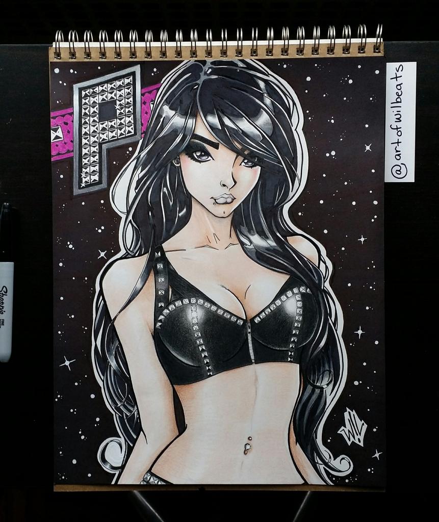 artofwilbeats's tweet photo. 🔮Stars in the night💀 @realpaigewwe ✏✒🎨 Congrats on your 1st WrestleMania #wwefanart #WWE #fanart #art #TotalDivas http://t.co/7BuO44pDNs