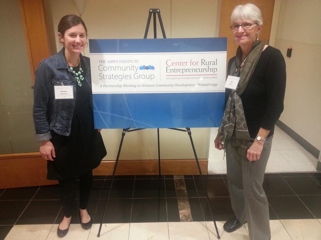 AspenCSG's tweet photo. Smiling faces as we join @e2ruralcenter to greet our guests on Day 1! #advancingCDP http://t.co/8dhvzN2XQ0