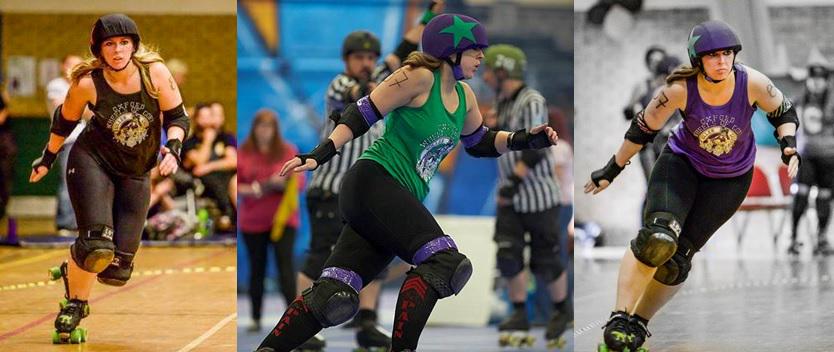 wheelsofgory's tweet photo. @RollerDerbyCity this is fun!Here's our head coach @HillaciousPain jamming in all our colours from you guys! #RDCcomp http://t.co/wqdlYbmQu9