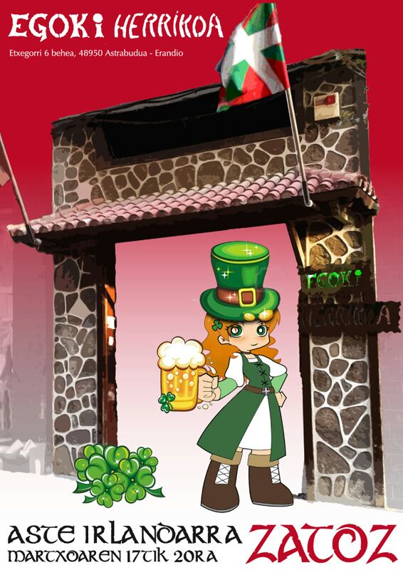 egokitaberna's tweet photo. Bihartik aurrera aste irlandarra Egokin! Etor zaitez gurekin ospatzera!!! http://t.co/CggpIGzje5