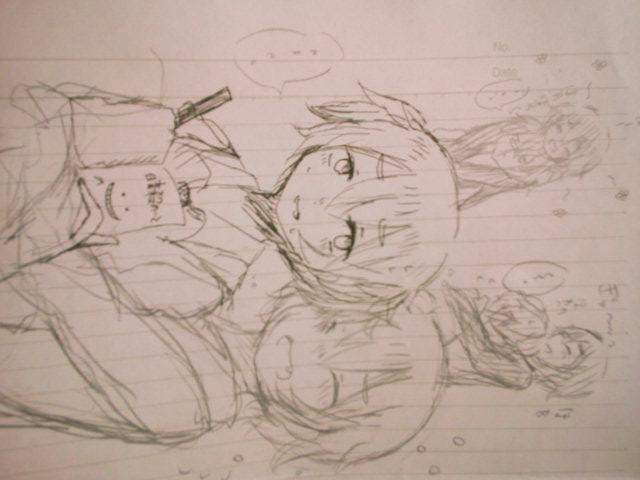 今日の落書き(授業中の)←
渚くんだけボールペン描きしてる意味がよくわからないカル渚←
カルマくん絶対に甘えんぼだとおもうもん← 
