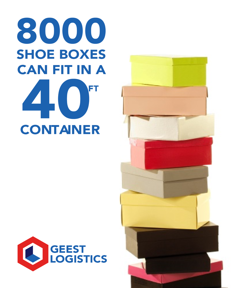 GeestLogistics's tweet image. Fun Fact: Did you know you can fit 8000 shoe boxes in one 40ft #container?