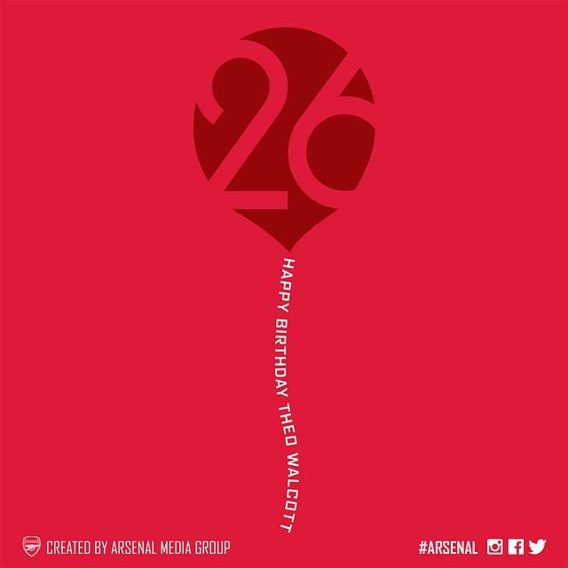 Happy birthday 26 today.     by arsenal 