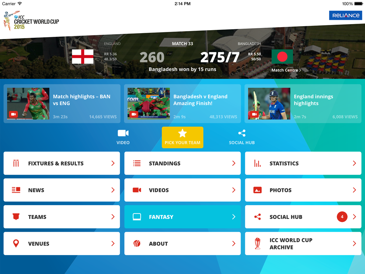 ICC's tweet photo. The Quarter Finals are almost here! NOW is the time to get the #CWCApp DOWNLOAD NOW: http://t.co/nF1RjmkQYF http://t.co/9X9xWlvJjg
