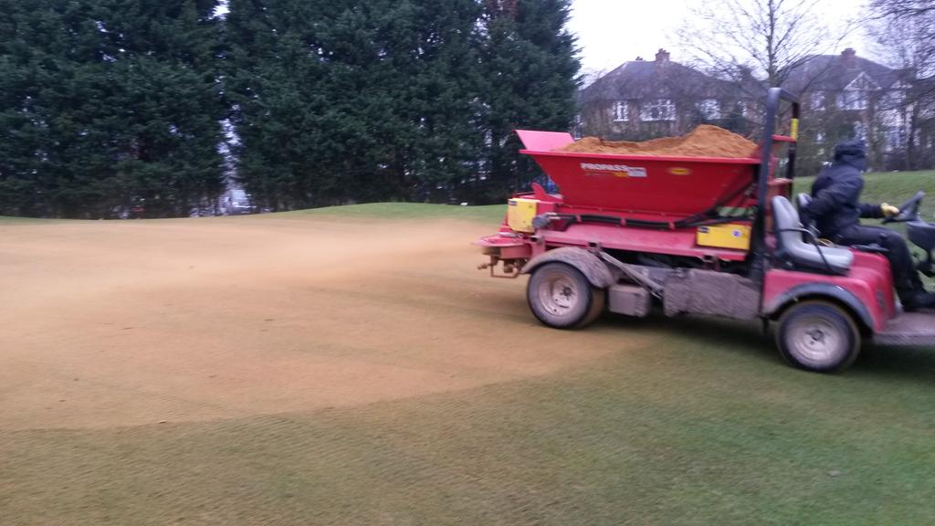 kevodale76's tweet photo. So it begins. Course maintenance week, holes, sand & more sand. # 9inchesofpleasure #realgreenkeeping http://t.co/6GgXP9pGIZ