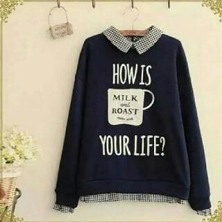 Jun2Klim's tweet photo. [PO] Combi sweater "Milk" IDR 135.000. Bahan: Cotton fleece. Sablon rubber https://t.co/gnbWTrc9DL