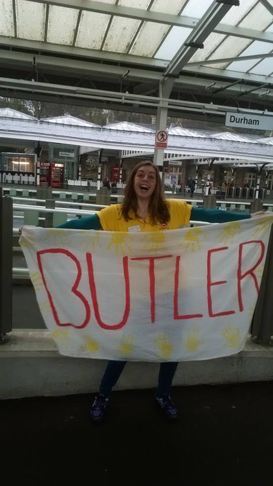 jbjcr_durham's tweet photo. Look out for the yellow topped reps #ButlerMoments http://t.co/2OmIgpRlpF