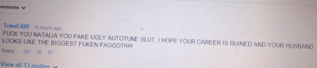 NikashPrakash's tweet photo. Guys there's more comments under natalia's YouTube song comments. Saturday night. #NataliaKills http://t.co/Vsc0QU4LnT