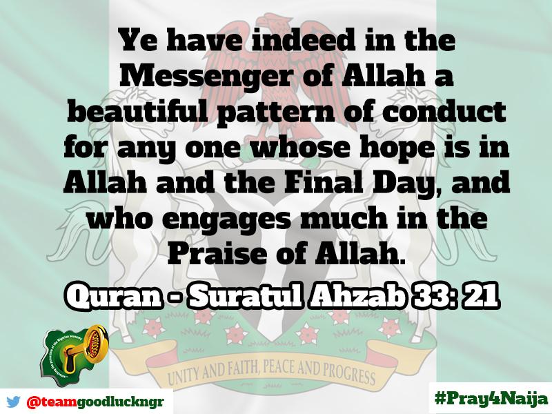 TeamGoodluckNgr's tweet photo. We thank God for the gift of life and a new week #pray4naija http://t.co/iKtHjc77WG