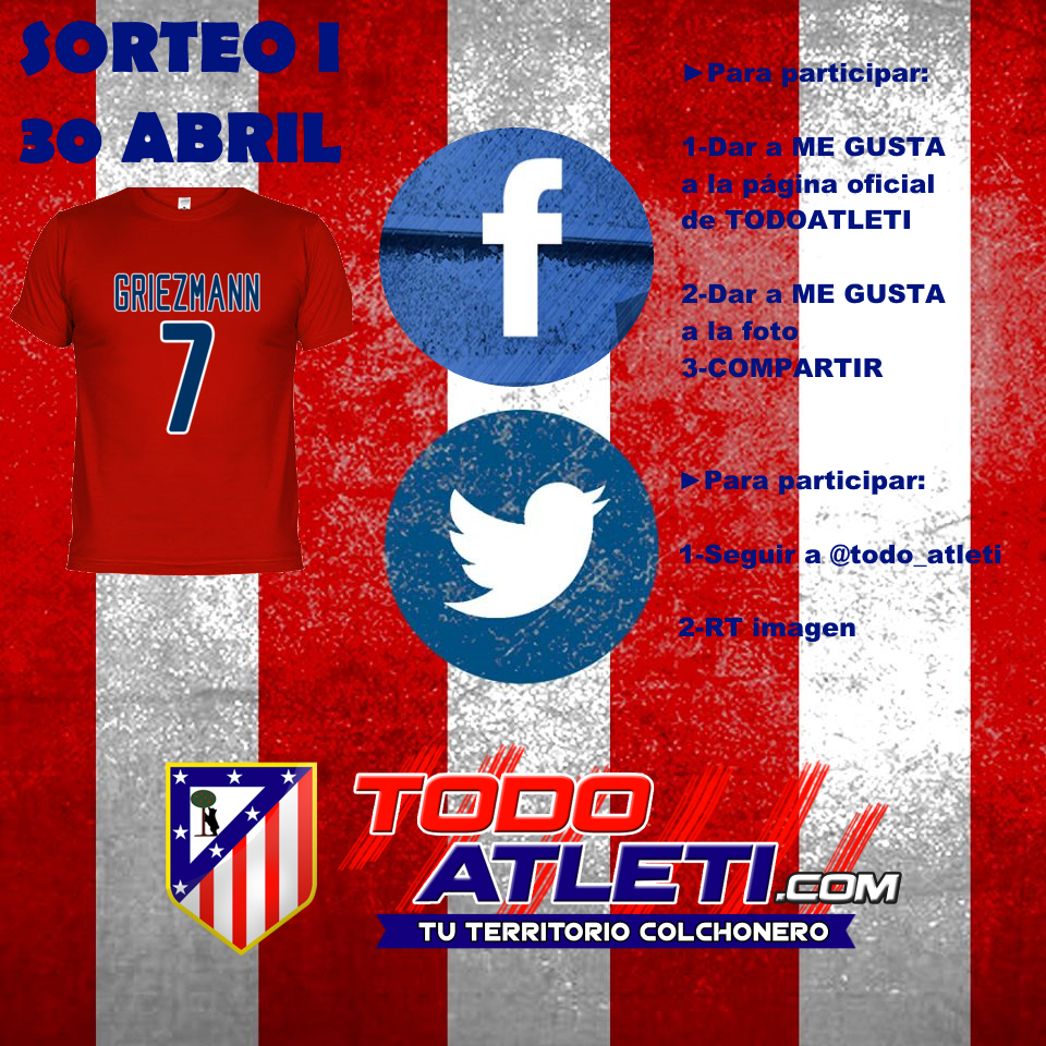 Todo_atleti's tweet photo. Sorteo: ►Para participar: 1-Seguir a @todo_atleti 2-RT esta imagen ¡Suerte!

Para más info: http://t.co/kg997JKw5m http://t.co/XdesBquQ6h