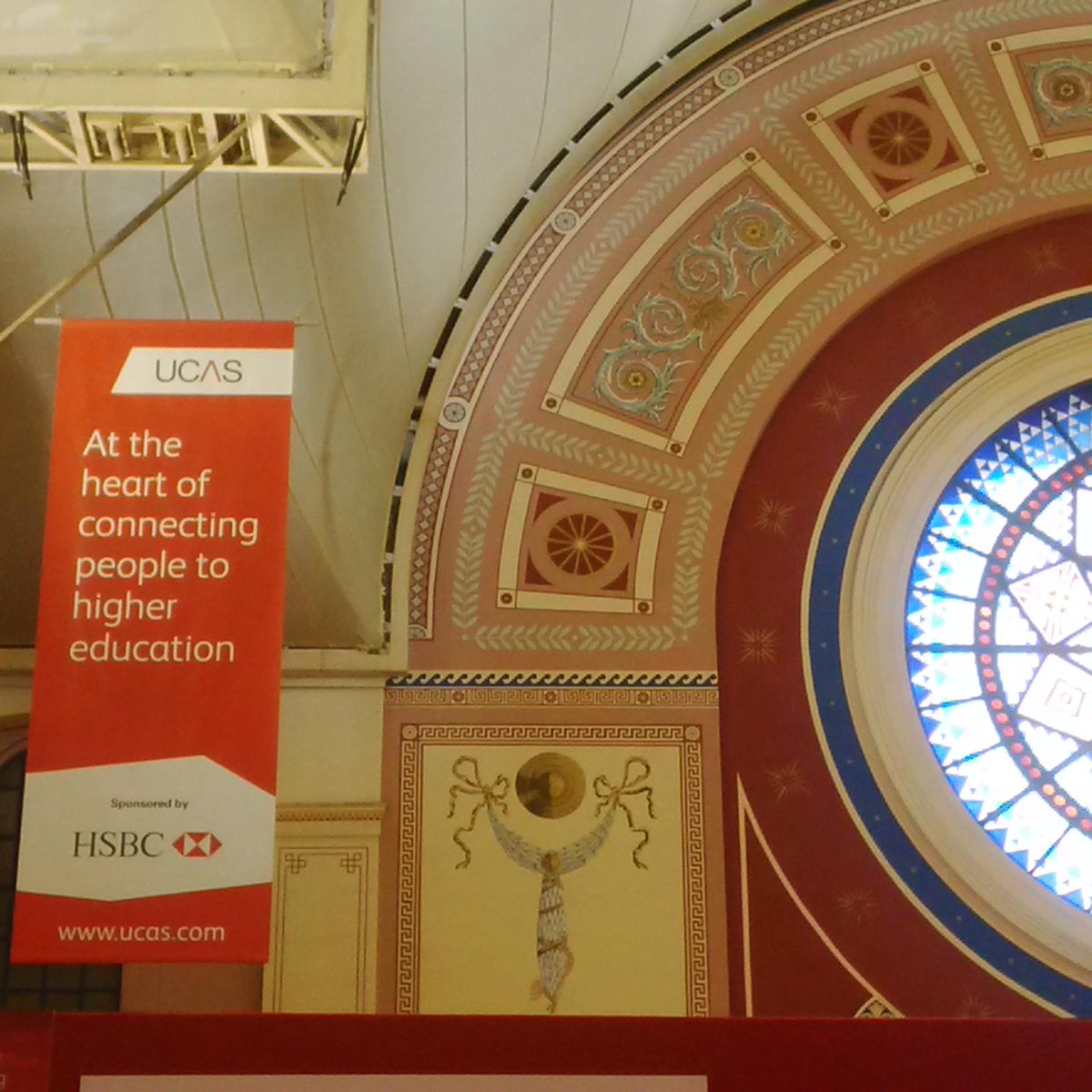 Claire_CULC's tweet photo. At #UCAS fair in Alexandra Palace with @BeckyCULC until Wednesday! Come and say hello at stand No. 52 #CovUniLondon http://t.co/gJ9n8rXZGz
