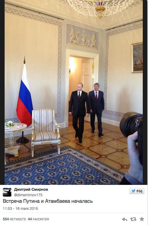 Aftonbladet's tweet image. JUST NU: Här är Vladimir Putin - framträdde efter 10 dagar i medieskugga