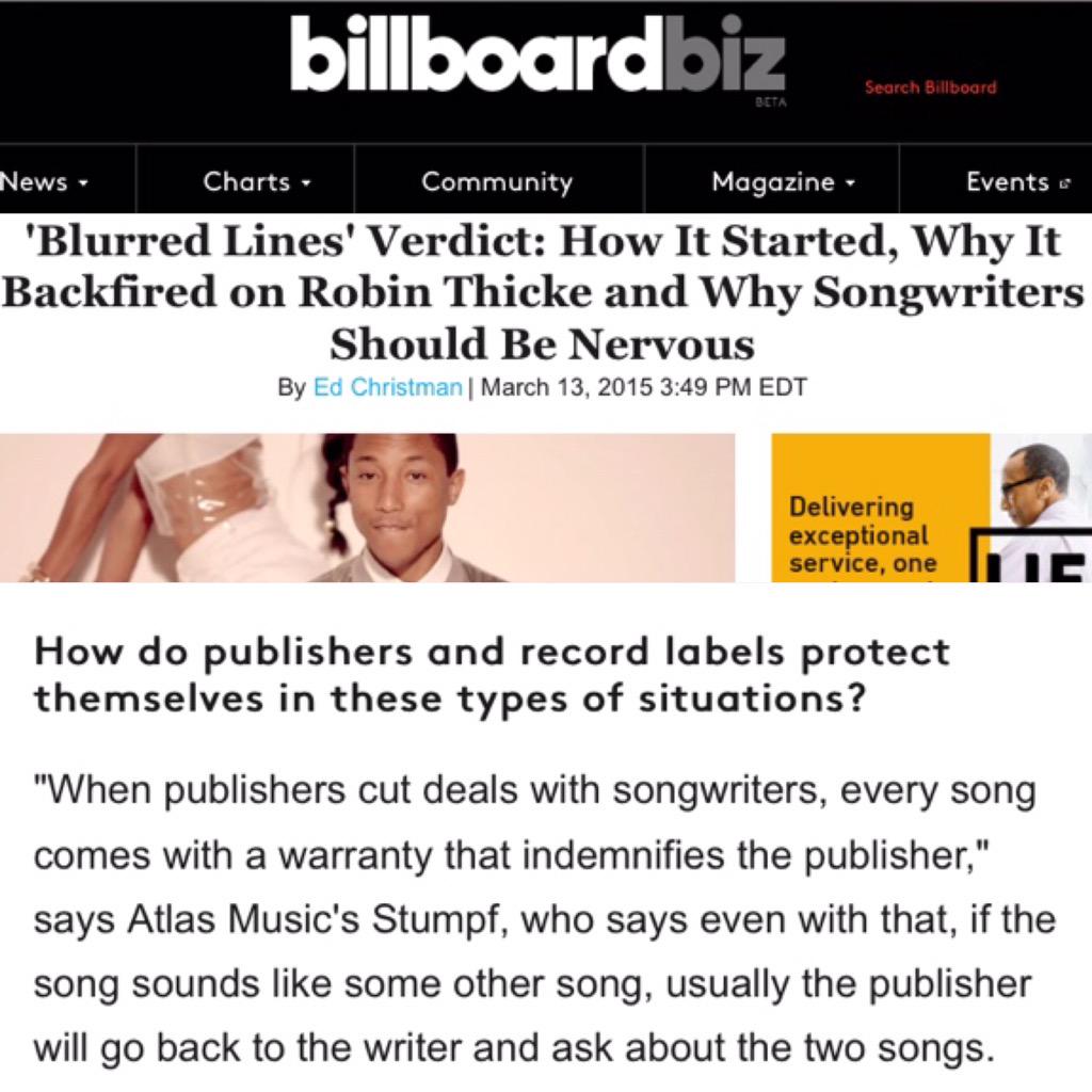 A great Opinion Piece on the "Blurred Lines" Verdict. billboard.com/biz/articles/n…