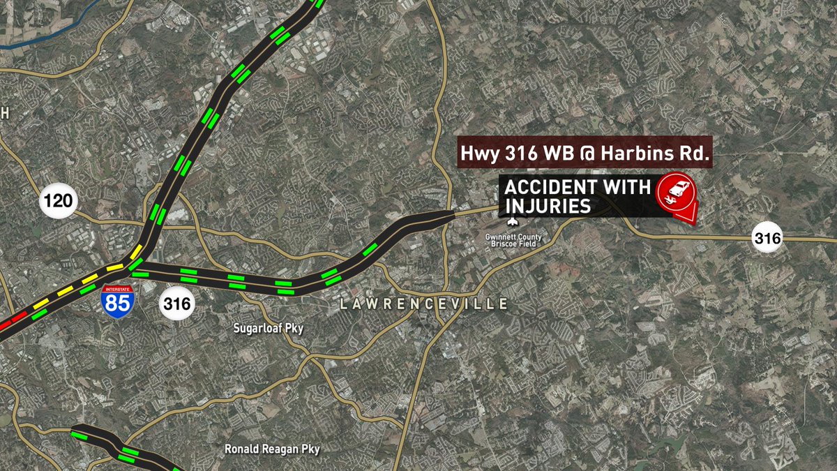 Terrible crash has Hwy 316 WB blocked at Harbins, 1 EB lane blocked as