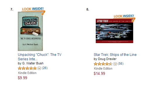 G_Walterbush's tweet photo. #UnpackingChuck kindle starts the week @ #7 in Amazon's TV:Guides-Reviews! #Chuck #Netflix #Chuckmovie #Nerherd http://t.co/KF9PzFXI20