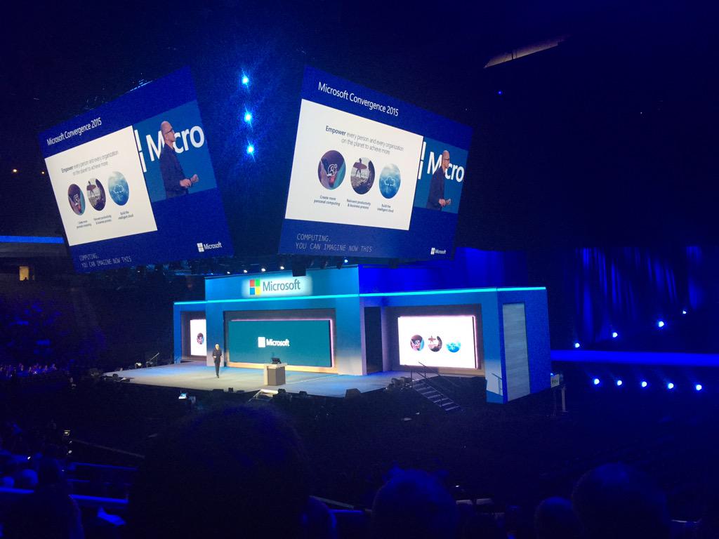 shefalidua's tweet image. We are in the business of empowering every person on the planet #MSFTConvergence #conv15