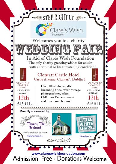 clareswish's tweet image. @BethOllieBiz Date for your #wedding diary #brides &amp;amp; #gooms clare's wish have a charity fair @ClontarfCastle.