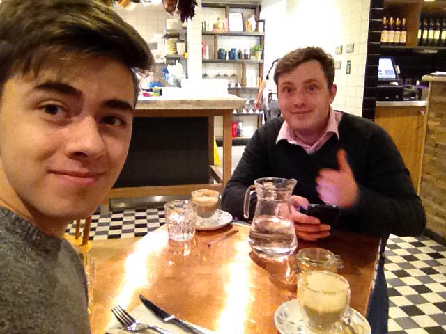 TheSecretsMusic's tweet photo. Dinner with this one at Zizzi's in the Trafford Centre ☺️ #SecretBrother x http://t.co/rdrlbhylep