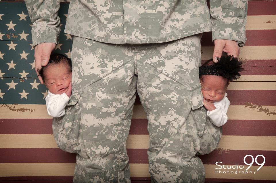 Change of pace from the Airshow Photography.  Newborn Twins in a Military Family. #twins #militaryfamily #newborns