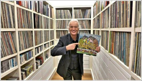 RocknRollFoto's tweet photo. Jimmy Page &amp; his record collection http://t.co/kDYoxV2bw9