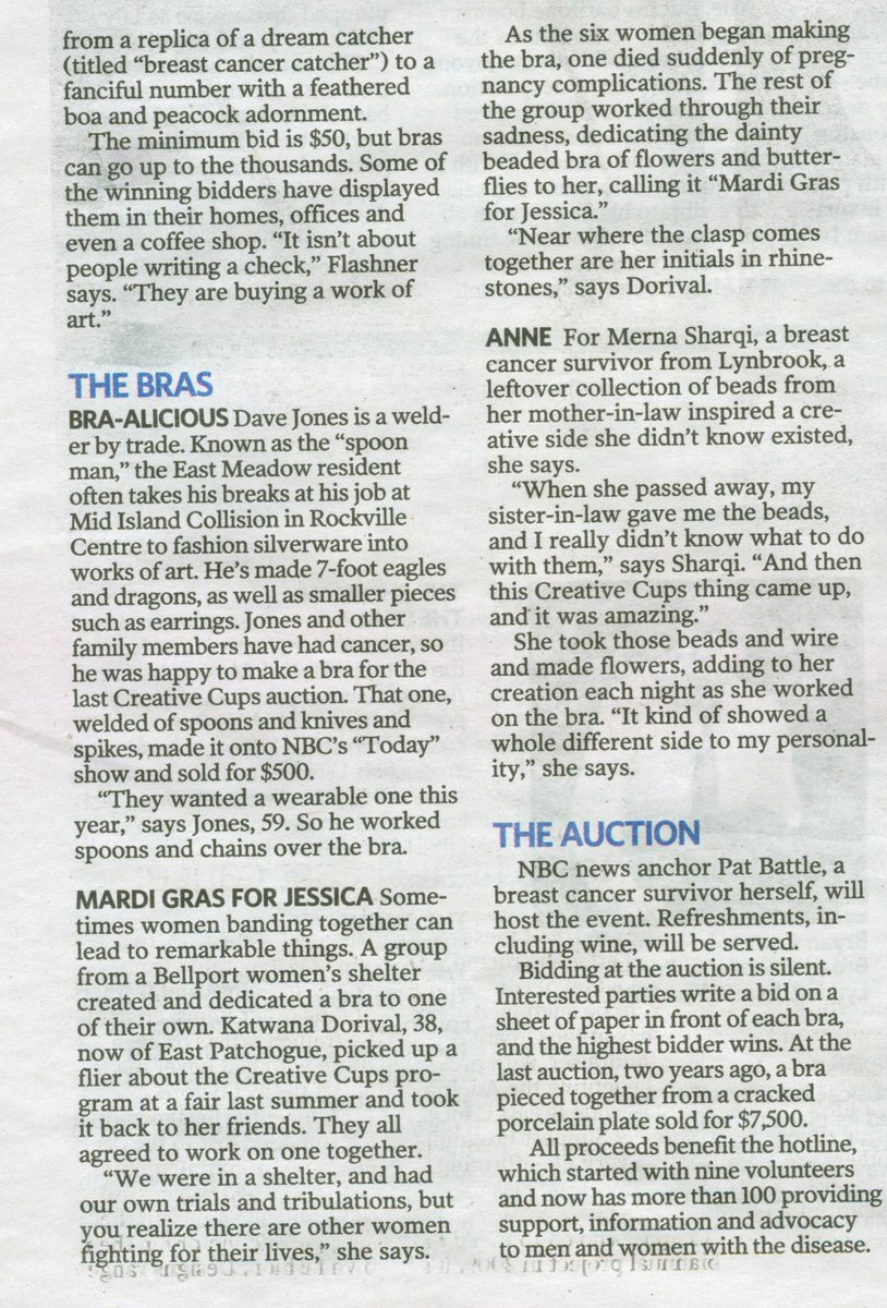 AUbreastcancer's tweet photo. #creativecups is in today's @Newsday @ExploreLI http://t.co/AKaTrkO84E