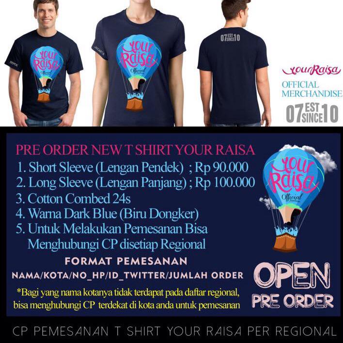 Oh ya nih buat YourRaisa yg pngen pesen T-Shirt lucu ini bisa langsung mention kesini yaahh 😊