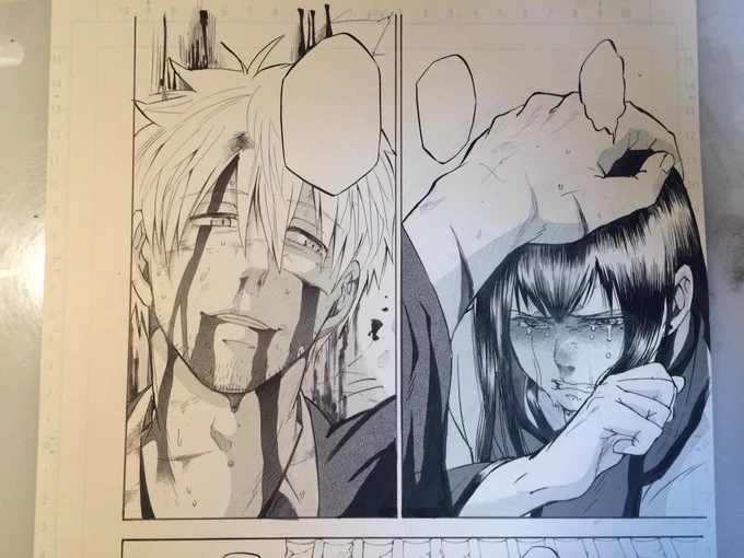 @nii_satoru 【流血注意】トーンはると漫画っぽくなるよね。 
