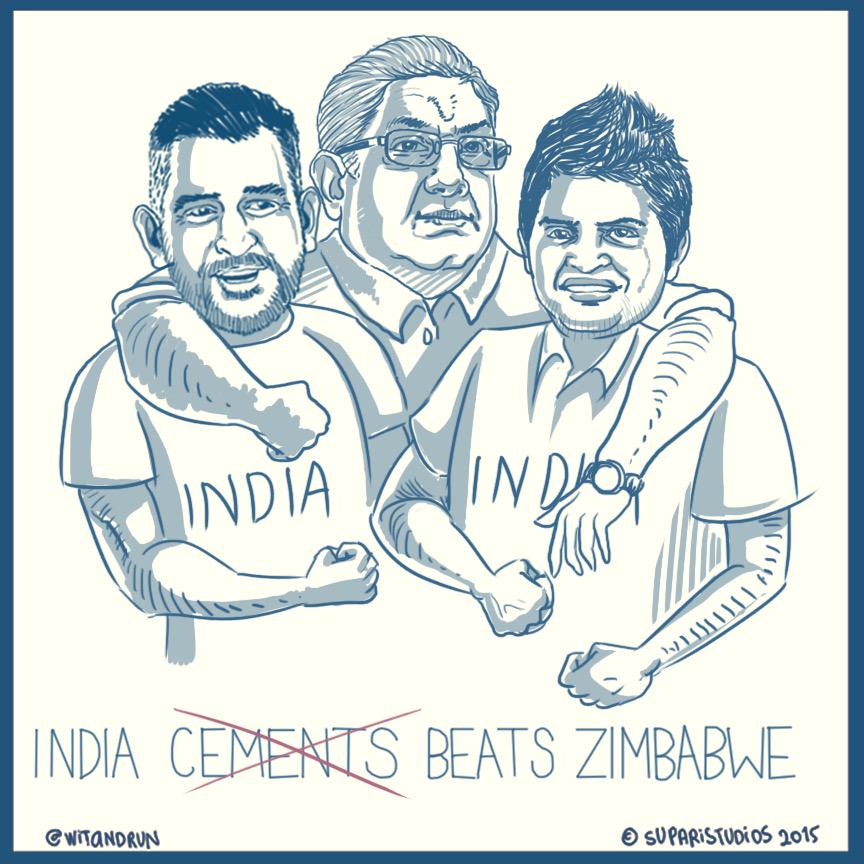witandrun's tweet photo. Super Kings gear up for the quarters! #INDvsZIM #CWC15 #CricketWorldCup #ChennaiSuperKings #WontGiveItBack http://t.co/9sNFWASztJ